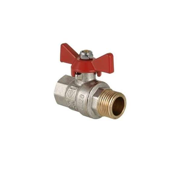Кран шаровой VALTEC BASE ВР-НР  3/4" бабочка, Размер запорной арматуры: 3/4", фото 