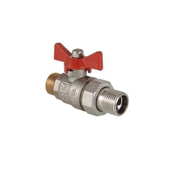 Кран шаровой VALTEC нар.-нар. с полусгоном  3/4" бабочка, Размер запорной арматуры: 3/4", фото 