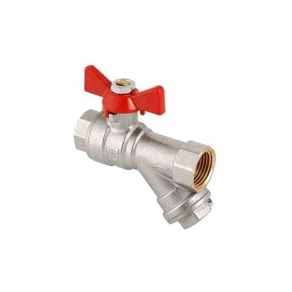 Кран шаровой VALTEC с фильтром 1/2" бабочка, фото , изображение 2 Кран шаровой VALTEC с фильтром 1/2" бабочка, фото , изображение 2