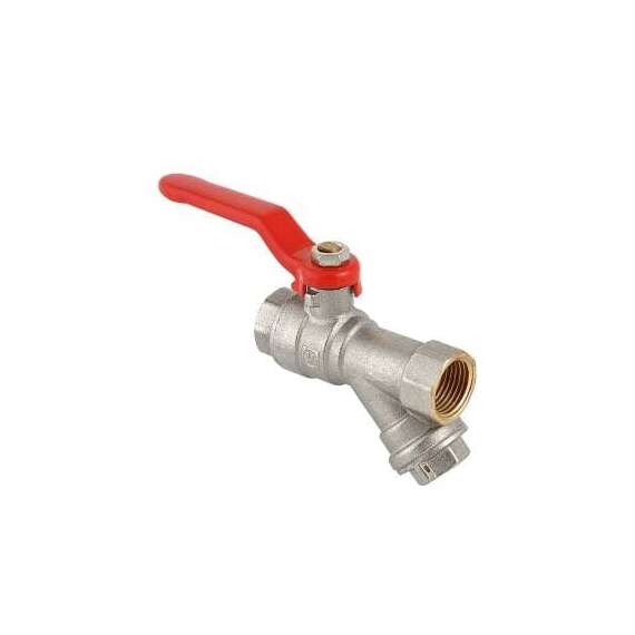 Кран шаровой VALTEC с фильтром 1/2" ручка, фото 