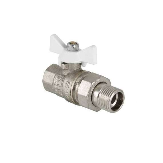 Кран шаровой VALTEC с полусгоном  1/2" белая бабочка, Размер запорной арматуры: 1/2", фото 