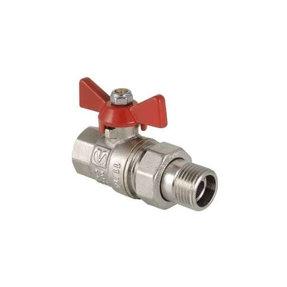 Кран шаровой VALTEC с полусгоном  3/4" бабочка, Размер запорной арматуры: 3/4", фото 