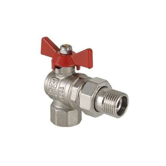 Кран шаровой VALTEC угловой с полусгоном  1/2" бабочка, Размер запорной арматуры: 1/2", фото 