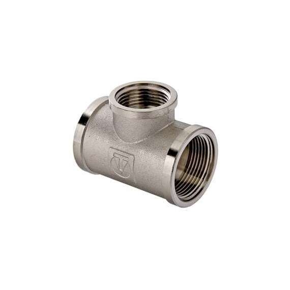 Тройник переходной ВР-ВР-ВР никель 1"x1/2"x1" VALTEC, Диаметр: 1", Размер перехода тройника: 1"x1/2"x1", фото 