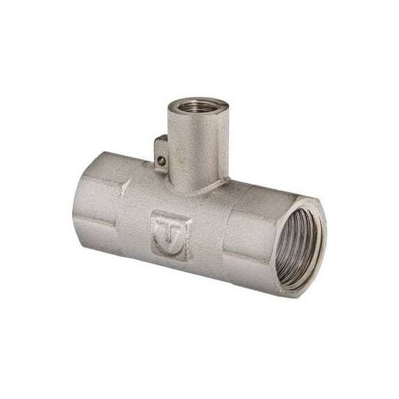 Тройник под датчик теплосчетчика ВР-ВР-ВР никель 1/2"xМ10x1/2" VALTEC, фото 