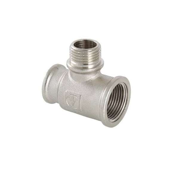 Тройник переходной ВР-НР-ВР никель 3/4"x1/2"x3/4" VALTEC, фото 