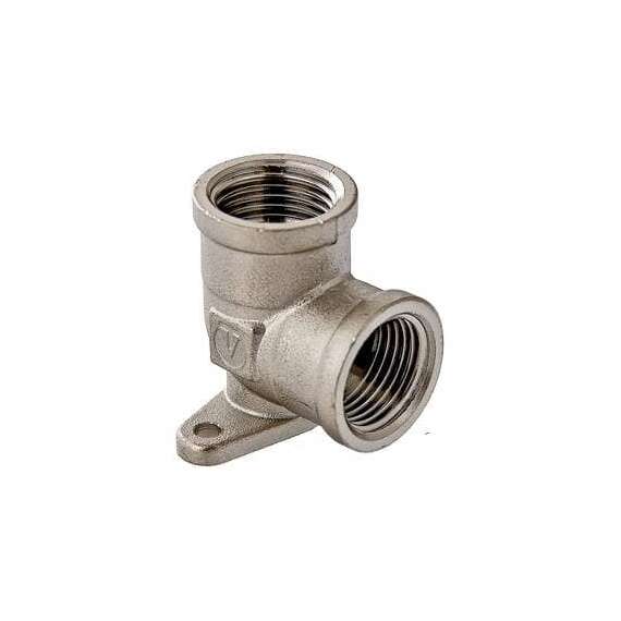 Угольник ВР-ВР с креплением никель 1/2" 90° VALTEC, фото 