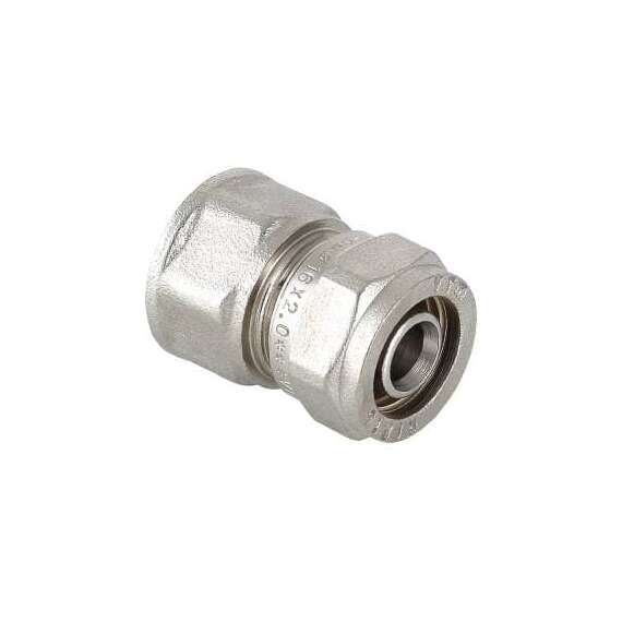 Муфта МП обжимная с ВР 16x3/4" VALTEC, Диаметр трубы МП: 16, Размер муфты с резьбой: 16x3/4", фото 
