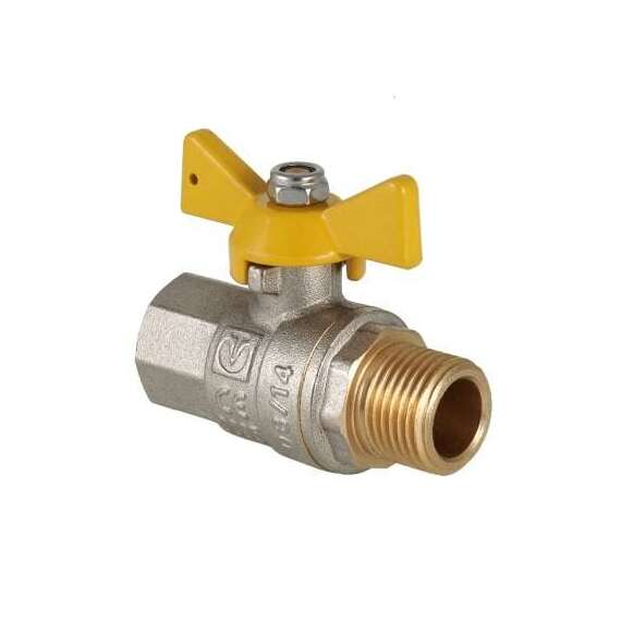 Кран шаровой для газа VALTEC VALGAS ВН-НР 1/2" бабочка, фото 
