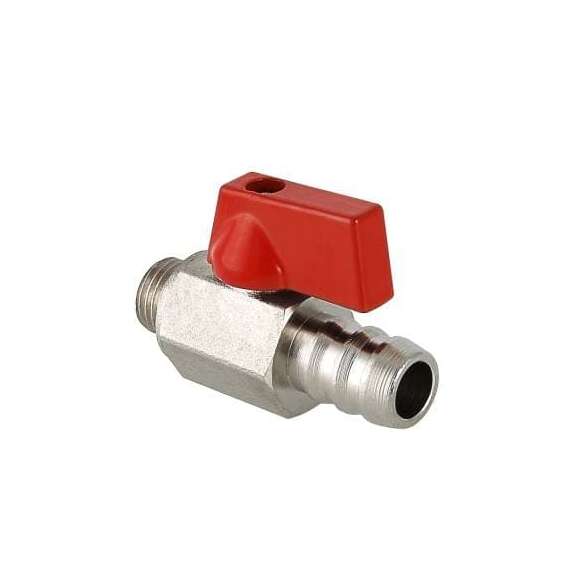 Кран шаровой VALTEC дренажный со штуцером 1/4" бабочка, фото 