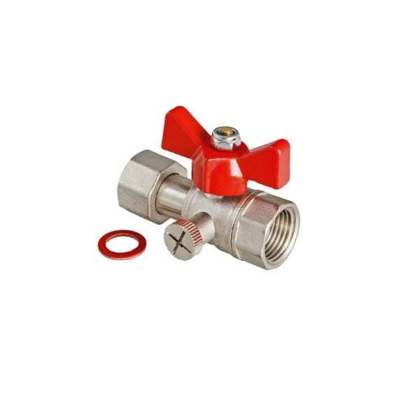 Кран шаровой VALTEC для подключения манометра 1/2" бабочка, фото 