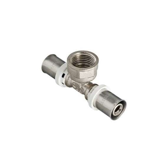 Тройник МП пресс с ВР 16x1/2"x16 VALTEC, Диаметр трубы МП: 16, Размер: 16x1/2"x16, фото 