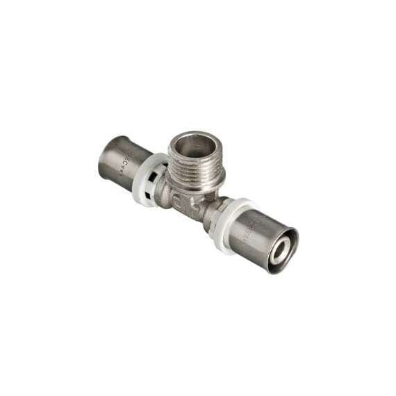 Тройник МП пресс с НР 26x1/2"x26 VALTEC, Диаметр трубы МП: 26, Размер: 26x1/2"x26, фото 