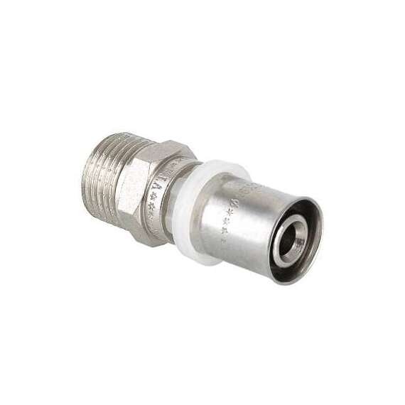 Муфта МП пресс с НР 32x1 1/4" VALTEC, Диаметр трубы МП: 32, Размер муфты с резьбой: 32x1 1/4", фото 