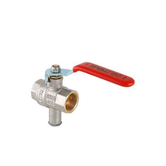 Кран шаровой VALTEC для подключения датчика температуры 1/2" ручка, фото 