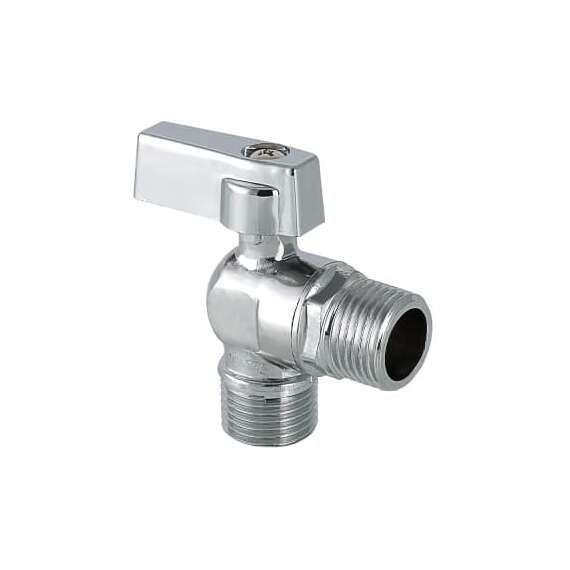 Кран шаровой VALTEC угловой для подключения сантехнических приборов 1/2"x3/4" ручка, фото 