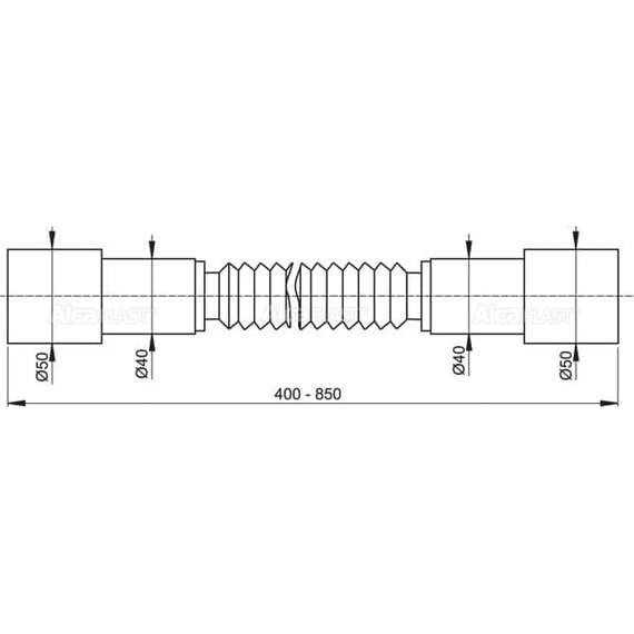 Гибкое соединение AlcaPlast 50/40x40/50 A72, фото , изображение 2
