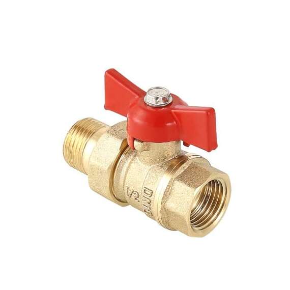Кран шаровой VALTEC СТАНДАРТ с полусгоном латунь 1/2" бабочка, Размер запорной арматуры: 1/2", фото 