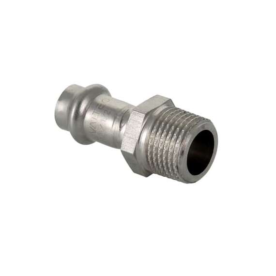 Муфта нерж сталь с НР 22х1/2" VALTEC, Размер фитинга из нерж стали: 22х1/2", фото 
