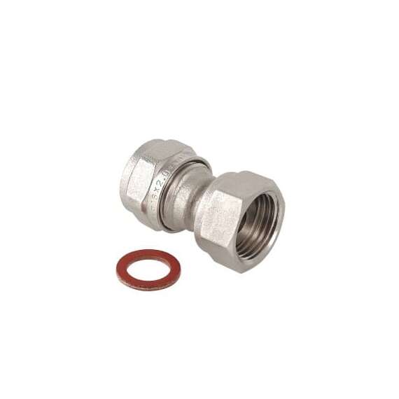 Муфта МП обжимная с накидной гайкой 16x1/2" VALTEC, фото 
