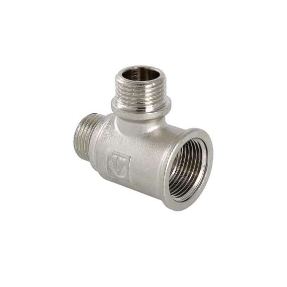 Тройник переходной ВР- ВР-НР никель 3/4"x1/2"x3/4" VALTEC, фото 