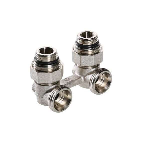 Узел для нижнего подключения радиатора угловой 1/2"х3/4 "евроконус" VALTEC, фото 
