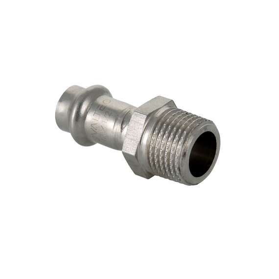 Муфта нерж сталь с НР 22х1" VALTEC, Размер фитинга из нерж стали: 22х1", фото 