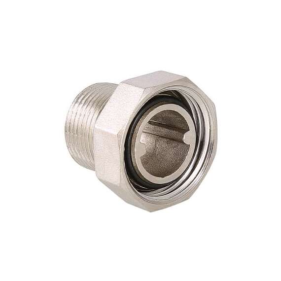 Сгон с накидной гайкой латунь 1/2" VALTEC, Размер резьбы: 1/2", Диаметр: 1/2", фото 