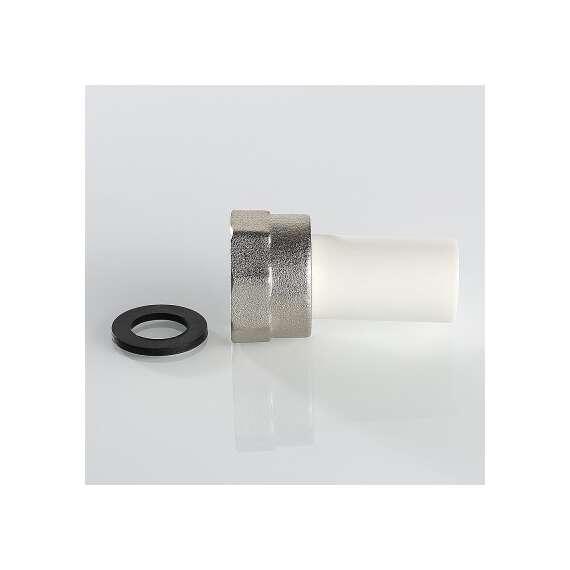 Муфта полипропиленовая резьбовая переходник с накидной гайкой ВР 32x1 1/4"  бел. VALTEC, Диаметр трубы ППР: 32, Размер переходник с накидной гайкой: 32x1 1/4", фото , изображение 4