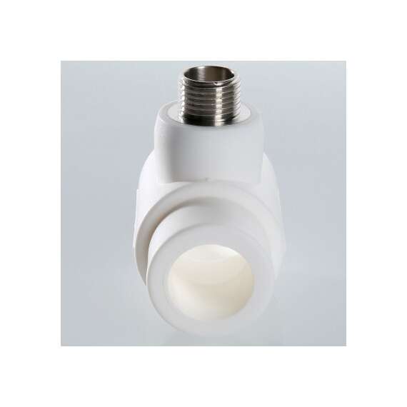 Тройник полипропиленовый для подключения коллекторных соединений НР 40x1/2" бел. VALTEC, Размер тройника переходного на резьбу: 40x1/2", фото , изображение 2