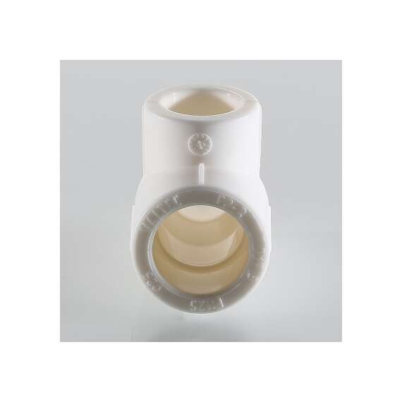 Тройник полипропиленовый переходной 32x20x20 бел. VALTEC, Размер переходного тройника ППР: 32x20x20, фото , изображение 2