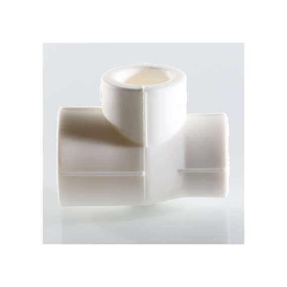 Тройник полипропиленовый переходной 75x40x75 бел. VALTEC, Размер переходного тройника ППР: 75x40x75, фото , изображение 4