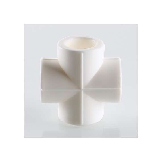 Крестовина полипропиленовая  40 бел. VALTEC, Диаметр трубы ППР: 40, фото , изображение 4