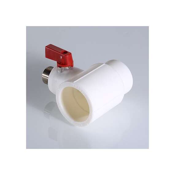 Тройник полипропиленовый для подключения коллекторных соединений НР с шаровым краном 40x3/4" бел. VALTEC, Диаметр трубы ППР: 40, Размер тройника переходного на резьбу: 40x3/4", фото , изображение 4