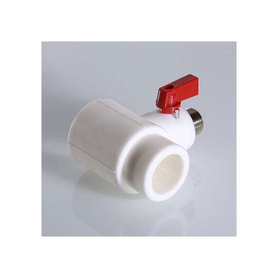 Тройник полипропиленовый для подключения коллекторных соединений НР с шаровым краном 40x3/4" бел. VALTEC, Диаметр трубы ППР: 40, Размер тройника переходного на резьбу: 40x3/4", фото , изображение 6