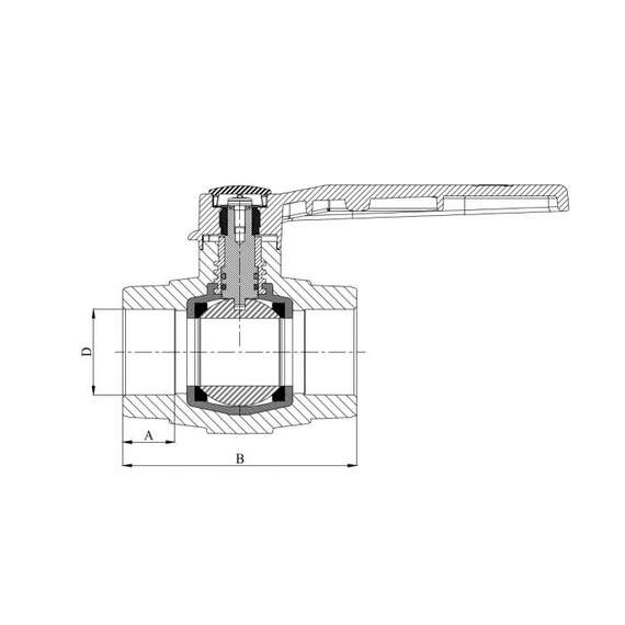 Кран шаровой полипропиленовый 32 сер. HEISSKRAFT, Диаметр трубы ППР: 32, фото , изображение 2