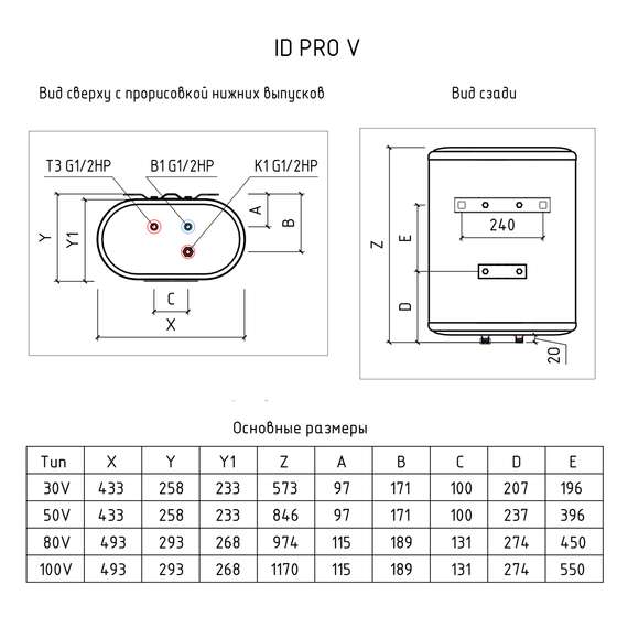 Водонагреватель электрический THERMEX ID 50 V (pro) Wi-Fi, фото , изображение 6 Водонагреватель электрический THERMEX ID 50 V (pro) Wi-Fi, фото , изображение 6