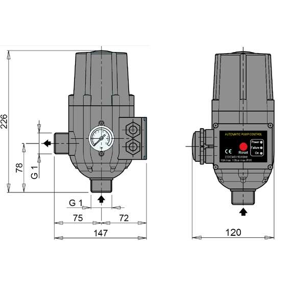 Реле давления TPC-13A PUMPMAN, фото , изображение 2
