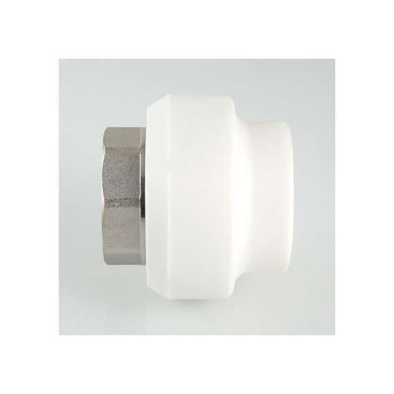 Муфта полипропиленовая резьбовая под ключ с металлической ВР 90x3"  бел. VALTEC, Диаметр трубы ППР: 90, Размер под ключ с металлической ВР: 90x3", фото , изображение 3