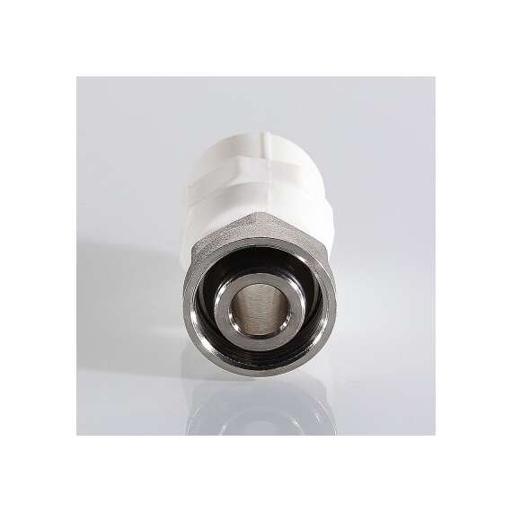 Муфта полипропиленовая резьбовая с накидной гайкой 20x3/4","евроконус"  бел. VALTEC, фото , изображение 2