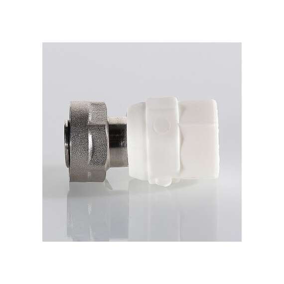 Муфта полипропиленовая резьбовая с накидной гайкой 20x3/4","евроконус"  бел. VALTEC, фото , изображение 3