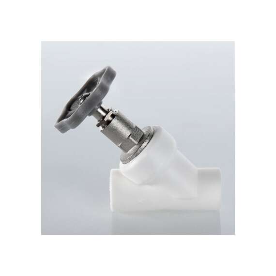 Вентиль полипропиленовый прямоточный 20 бел. VALTEC, Диаметр трубы ППР: 20, фото , изображение 3