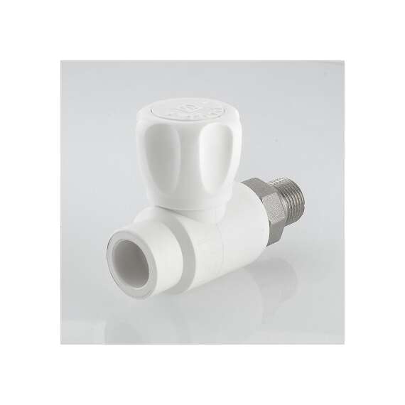 Кран шаровой для подключения радиатора прямой полипропиленовый 20x1/2" бел. VALTEC, Диаметр трубы ППР: 20, фото , изображение 4