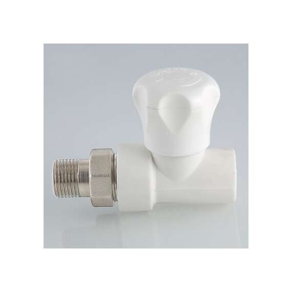 Клапан полипропиленовый для подключения радиаторов прямой 25x3/4" бел. VALTEC, Размеры ППР с дюймами: 25x3/4", Диаметр трубы ППР: 25, фото , изображение 3 Клапан полипропиленовый для подключения радиаторов прямой 25x3/4" бел. VALTEC, Размеры ППР с дюймами: 25x3/4", Диаметр трубы ППР: 25, фото , изображение 3