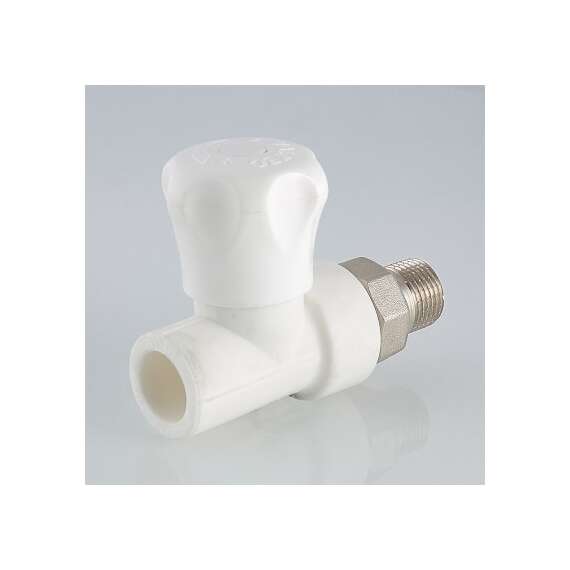 Клапан полипропиленовый для подключения радиаторов прямой 25x3/4" бел. VALTEC, Размеры ППР с дюймами: 25x3/4", Диаметр трубы ППР: 25, фото , изображение 4 Клапан полипропиленовый для подключения радиаторов прямой 25x3/4" бел. VALTEC, Размеры ППР с дюймами: 25x3/4", Диаметр трубы ППР: 25, фото , изображение 4