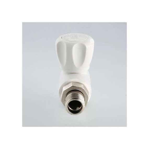 Кран шаровой для подключения радиатора угловой полипропиленовый 20x1/2" бел. VALTEC, Размеры ППР с дюймами: 20x1/2", Диаметр трубы ППР: 20, фото , изображение 2