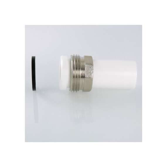 Муфта полипропиленовая резьбовая переходник с накидной гайкой НР 20x3/4"  бел. VALTEC, Диаметр трубы ППР: 20, Размер переходник с накидной гайкой: 20x3/4", фото , изображение 4