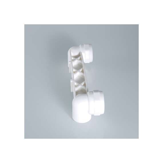 Угол резьбовой полипропиленовый двойной настенный с ВР 20х1/2" бел. VALTEC, Диаметр трубы ППР: 20, фото , изображение 3