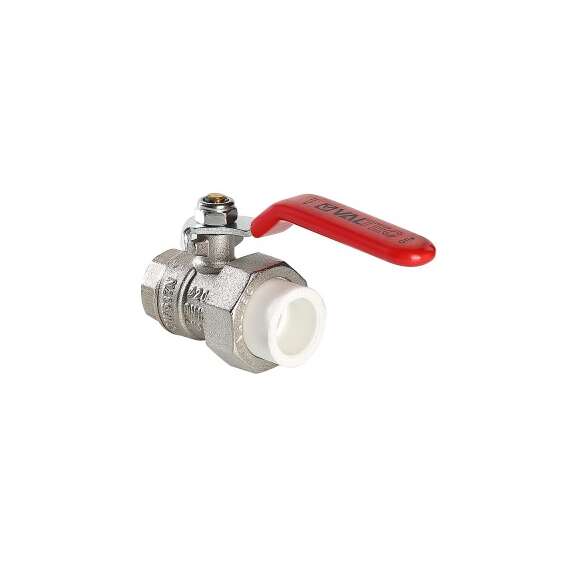 Кран шаровой латунный полипропиленовый 20x1/2" бел. VALTEC, Размеры ППР с дюймами: 20x1/2", Диаметр трубы ППР: 20, фото 