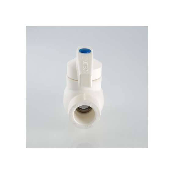 Кран шаровой с латунной обоймой полипропиленовый 25 бел. VALTEC, Диаметр трубы ППР: 25, фото , изображение 2